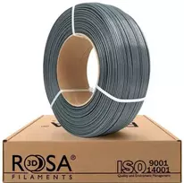 3D plastikas PET-G 1.75mm 1kg refill pakuotė Rosa3D - Gray