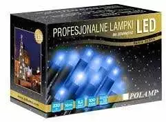 Polamp Profesionali mirksinti LED lempučių girlianda 10m (5+5) baltu laidu, mėlynos spalvos