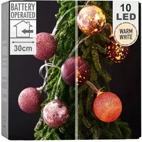 Decorative Lighting Kalėdinė girlianda LED apšvietimui 10 violetinių 4 cm