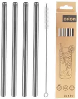Nava Orion Stiklinės šiaudeliai 21,5 cm 5 vnt. nerūdijančio plieno