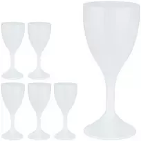 Relaxdays 6 plastikinių vyno taurių rinkinys 250 ml
