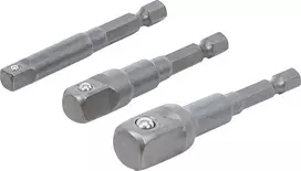 Grąžtas Bgs Technic Adapterių komplektas | 6.3 mm (1/4") antgalis | 6.3 mm (1/4") / 10 mm (3/8") / 12,5 mm (1/2") | 3 vnt. (9685)