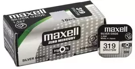 Maxell 319 / SR527SW 10vnt. sidabro oksido elementai.