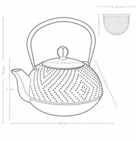KAMIN ketaus virdulys su užpilu, 900 ml