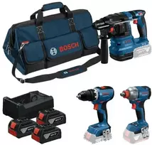 Bosch Rinkinys COMBI 18V GSR+GDX+GBH+3x5.0Ah+GAL