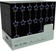 KOOPMAN Kalėdinės žvaigždutės LED užuolaida 200x200 cm