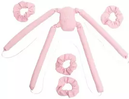 Glov „CoolCurl Spider“ šalto garbanojimo suktukai ilgiems ir vidutinio ilgio plaukams, rožiniai, 4 vnt.