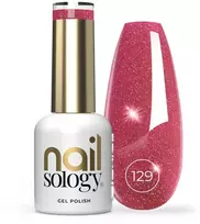 Realac Clavier Nailsology hibridinis lakas su blizgučiais 129 Lambada Rožinė 8ml