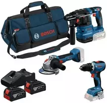 Bosch Rinkinys COMBI 18V GSR+GWS+GBH 2*4.0AH