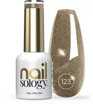 Realac Clavier Nailsology hibridinis nagų lakas su blizgučiais 123 Golden Treasure 8ml