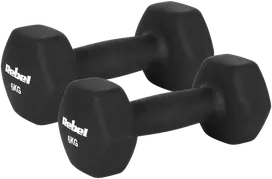Hantelki HEX 2x6kg neopreno ketaus hanteliai, REBEL ACTIVE