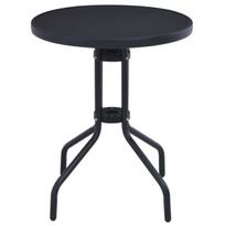 Sodo stalas，Lauko stalas, juodos spalvos, 80cm, plienas ir stiklas CFE928719