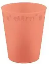 Party Pastel Salmon Lašišos spalvos mikro aukščiausios kokybės plastikinis puodelis 250 ml