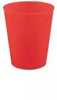 Ryškiai raudonas mikro plastiko puodelis „Party Micro Premium“, 250 ml