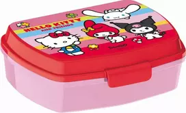 Juokinga plastikinė sumuštinių dėžutė „Hello Kitty“ ir draugai