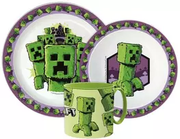„Minecraft The Movie“ vakarienės rinkinys, mikroplastiko rinkinys su puodeliu, 265 ml