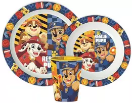 „Paw Patrol Rescue Puppies“ vakarienės rinkinys, mikroplastiko, su puodeliu 260 ml
