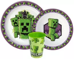 „Minecraft The Movie“ vakarienės rinkinys, mikroplastiko, puodelis 260 ml