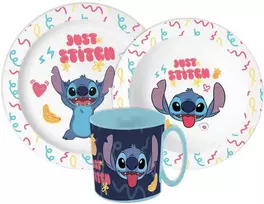 Disney Lilo ir Stitch Tiesiog vakarienės rinkinys, mikroplastiko rinkinys su puodeliu 390 ml