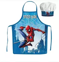 Spiderman Skyline 2 dalių vaikiškos prijuostės ir kepurės rinkinys
