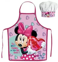 "Disney Minnie" 2 dalių vaikiškos prijuostės ir kepurės rinkinys