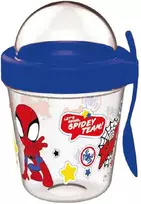 Žmogus-voras ir „Spidey“ puodelis su užkandžių laikikliu, dangteliu ir šaukšteliu 350 ml