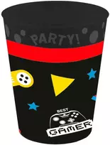 „Gaming Party“ mikropluošto plastikinių puodelių rinkinys, 4 vnt., po 250 ml