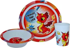 Dragon Drakonas Drakonas, BOOM vakarienės rinkinys, mikro plastiko rinkinys dėžutėje