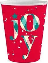 GoDan Joy popieriniai puodeliai raudoni 250ml 6vnt