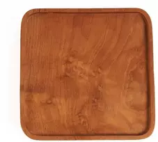 Bazaar Kvadratinė lėkštė, 8.5x8.5x2 cm, Natūrali, Tiko mediena