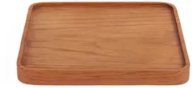 Bazaar Kvadratinė lėkštė 15x15x2 cm natūrali tikmedžio mediena