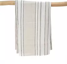 Bazaar Staltiesė 150x250 cm Juoda Balta Linas