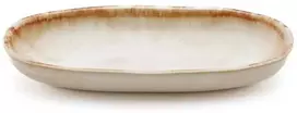Bazaar Ovalinė lėkštė, 7x16x3 cm, balta, akmens keramika