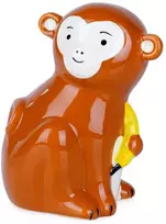Keramikinė kiaulė-skaitymo taupyklė beždžionės forma