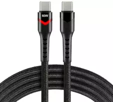 EverActive USB-C – USB-C USB kabelis 2 m juodas (CBB-2PDR)