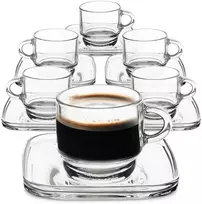 LAV Espresso puodelių rinkinys su lėkštutėmis 75 ml 6 vnt.