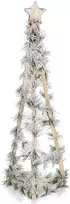 Medinė Kūčių eglutė su šviesos kūgiu - 68 cm su 40 LED