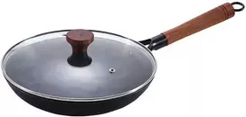 Ketaus keptuvė su stikliniu dangčiu Zyle, ZY428KFP, Ø28 cm
