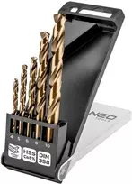 Grąžtas Wiertła HSS-Co metalo grąžtai, 4,0–10 mm, 5 vnt.