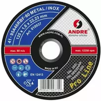 ANDRE METALO PJOVIMO DISKAS 125 x 1,6mm METAL/INOX PRO LINE 95A46R