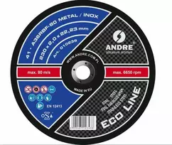 ANDRE METALO PJOVIMO DISKAS 230 x 2,0mm METAL/INOX ECO LINE A36RBF