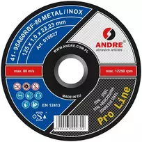 ANDRE METALO PJOVIMO DISKAS 125 x 1,0mm METAL/INOX PRO LINE 95A60RBF