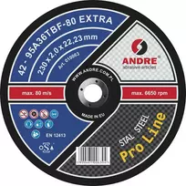 ANDRE METALO PJOVIMO DISKAS 230 x 2,0mm METAL IŠLENKTAS PRO LINE