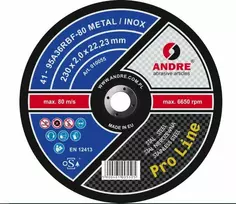 ANDRE METALO PJOVIMO DISKAS 230 x 2,0mm METAL/INOX PRO LINE 95A36RBF