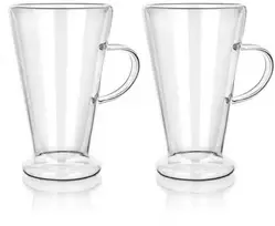 BANQUET Stikliniai puodeliai su dvigubomis sienelėmis 2vnt 400ml Doblo, latte