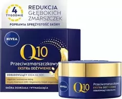 Nivea Nivea Q10 papildoma Antiraukšlių mityba atkurti kremas naktį 50ml