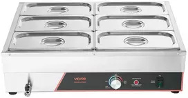 Vevor Elektrinis maisto šildytuvas iš nerūdijančio plieno, 1500W