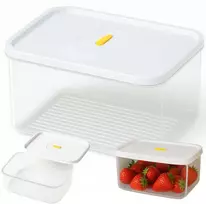 Maisto dėžutė su hermetišku dangčiu 2,5 l balta