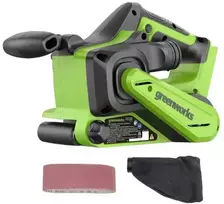 Juostinis šlifuoklis Greenworks GD24BELSND; 24 V (be akumuliatoriaus ir pakrovėjo)