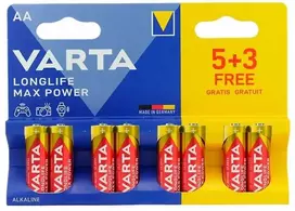 8 x AA / LR6 Varta Max Power 4706 šarminės baterijos (Max Tech)